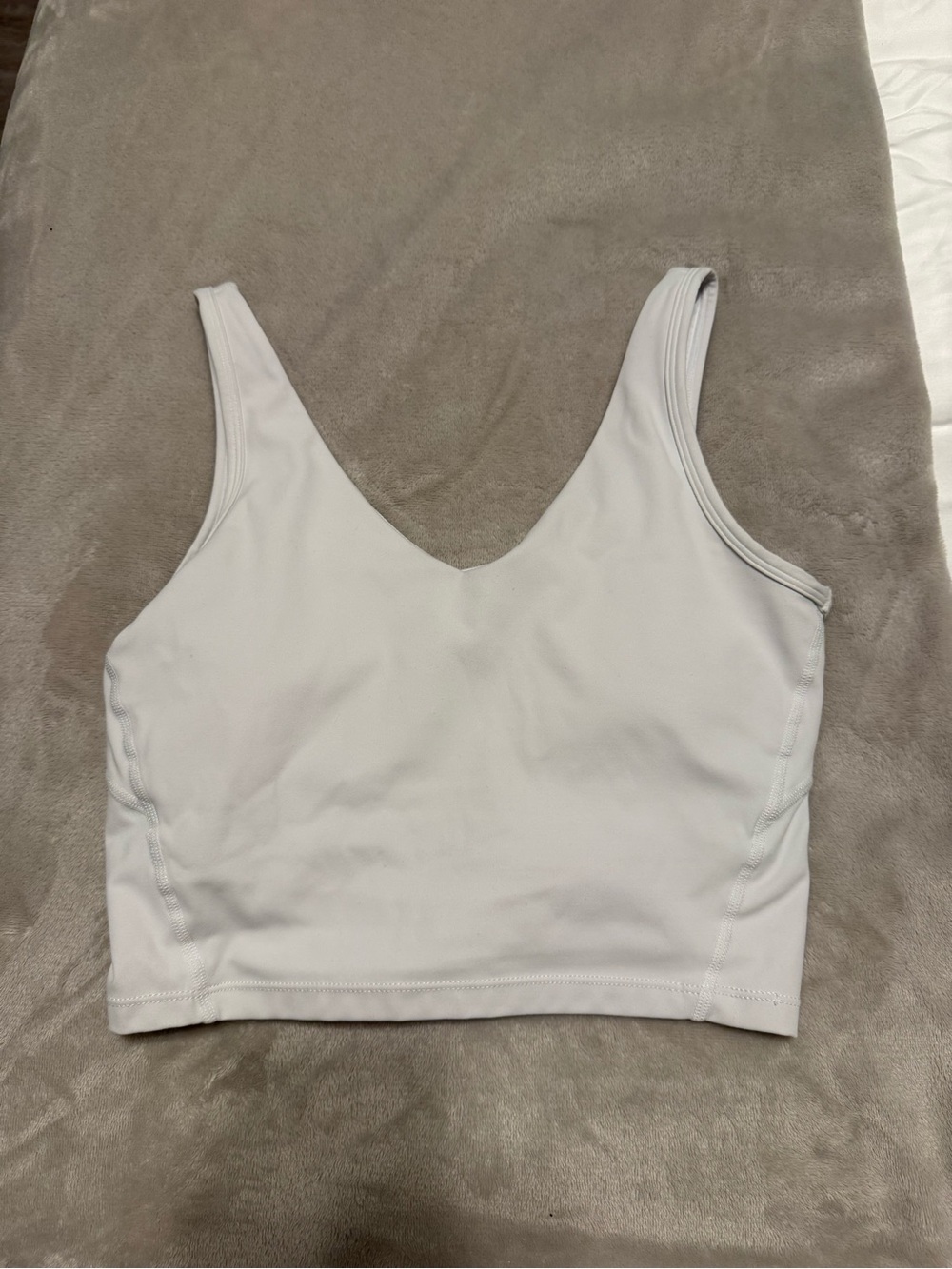 Amazon Women’s White V-Neck Crop Tank Top